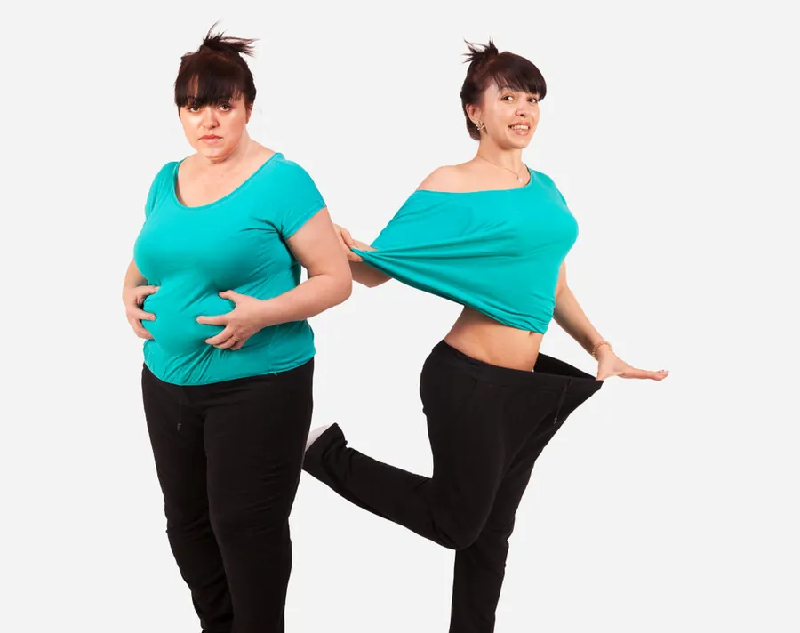 A Prestige client before and after training, side by side