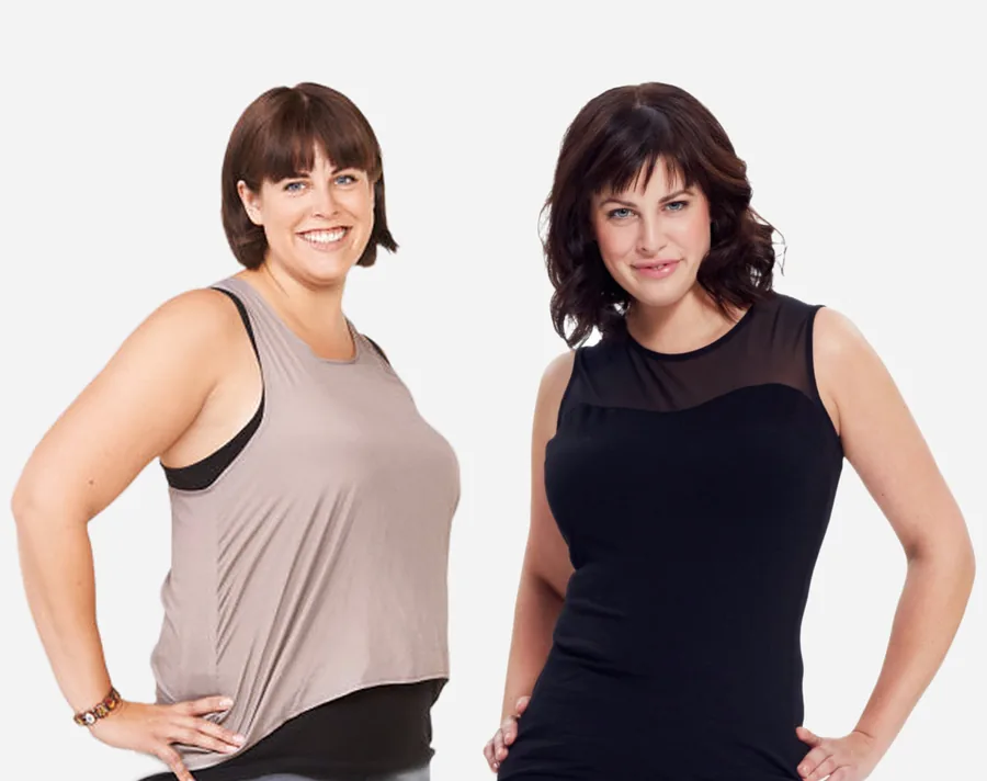 A Prestige client before and after training, side by side